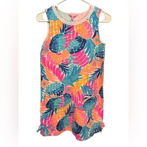 Lilly Pulitzer size XL (12-14) vibrant shift dress‎ multi Gombay Smashed